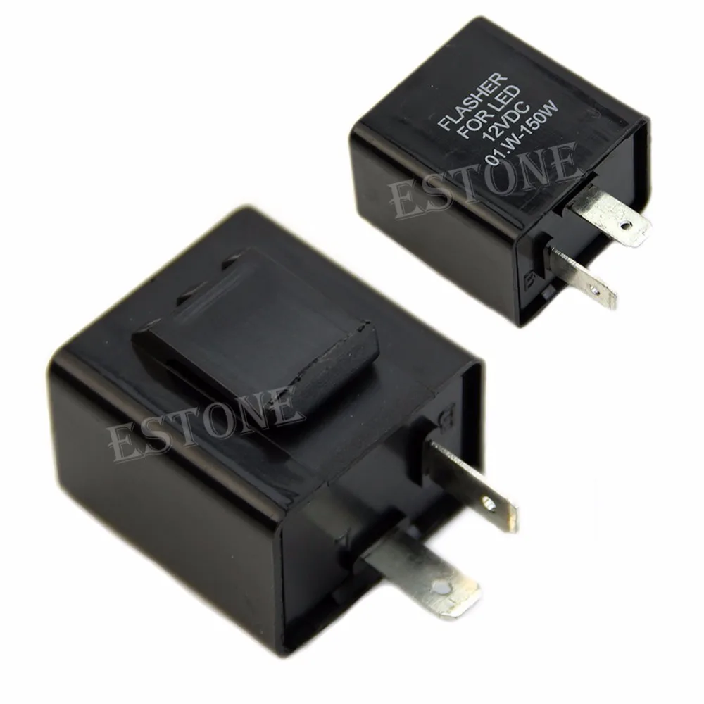 

OOTDTY Turn Signal Flasher Blinker Relay 12V 2 Pin Motorcycle LED Indicator Light dropshipping
