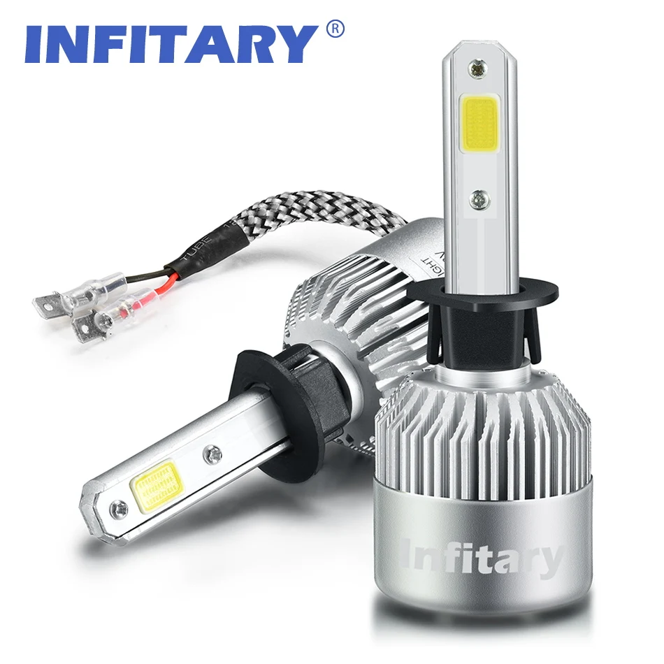 Infitary H1 LED Car Headlight Bulb 72W 8000LM 6500K COB