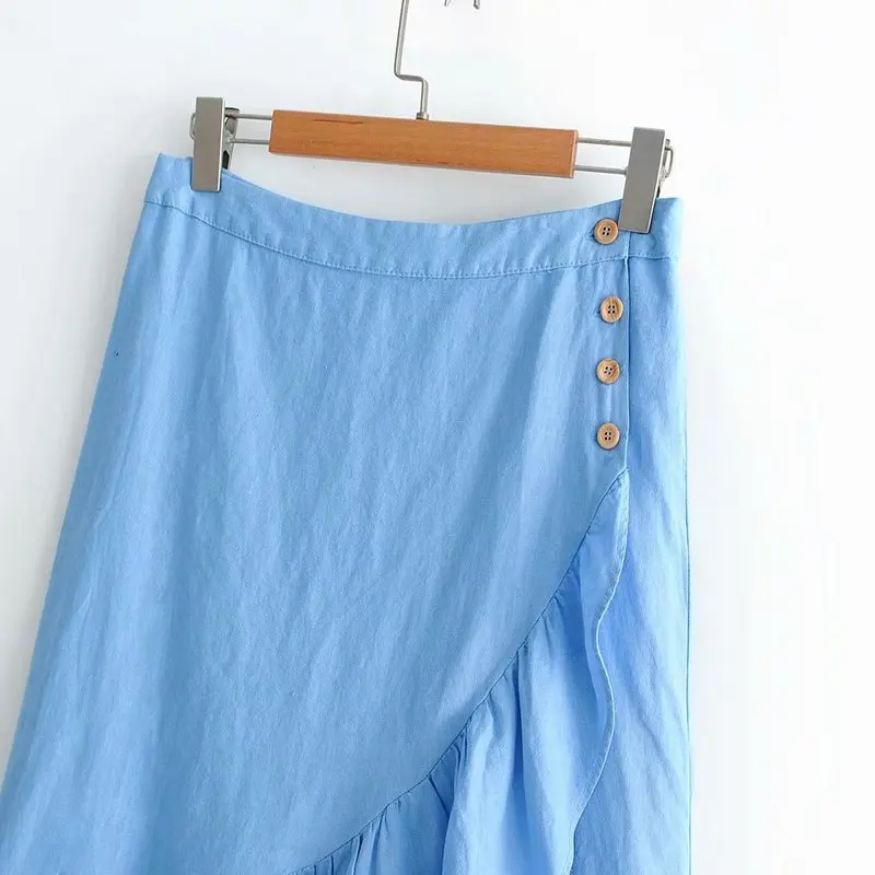 XQ9-38-9055 Европейская и американская модная юбка с подолом в виде листьев лотоса