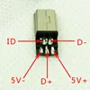 10pcs Mini Type B USB 5Pin Welding Type Male Plug Connector 4 in 1 90 Degrees Adaptor for OD 4.0mm Wire Black DIY Parts ► Photo 2/2