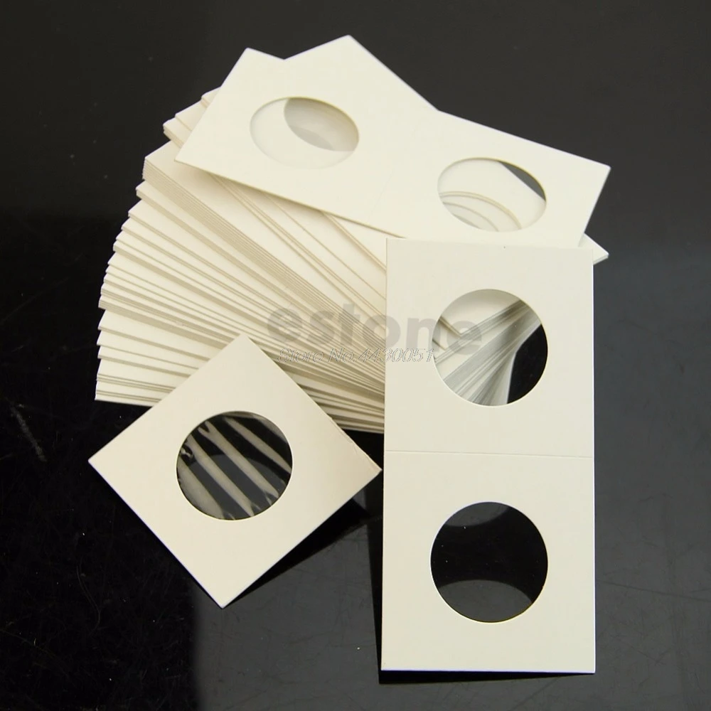 

Hot 50pcs 23mm-40mm Lighthouse Stamp Coin Holders Cover Case Storage 2X2" Flip