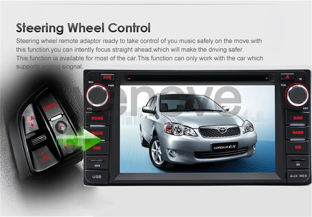 Sale 6.2" In Dash Autoradio Car DVD Player GPS Radio For Toyota Corolla 2004~2007 Car Multimedia Player Stereo BT Head Unit 4