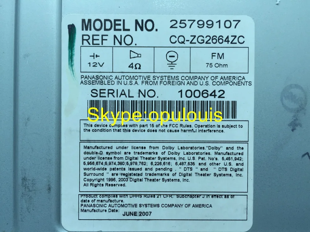 Автомобильный CD плеер Panasonic GM25799107 20757520 22736964 25858586 DVD Видео AUX для 2007 2009 Pontiac торрент