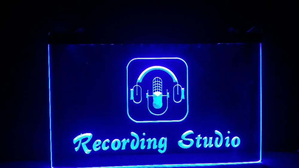 Студийный микрофон для записи 3 размера bar pub club 3d вывески led неоновый свет вывеска домашний декор ремесла