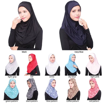 

2019 UAE Abaya Dubai Islam Underscarf Saudi Arabia Hijab Caps Women Muslim Turban Hijabs Shawl Turbante Mujer Bonnet Headscarf