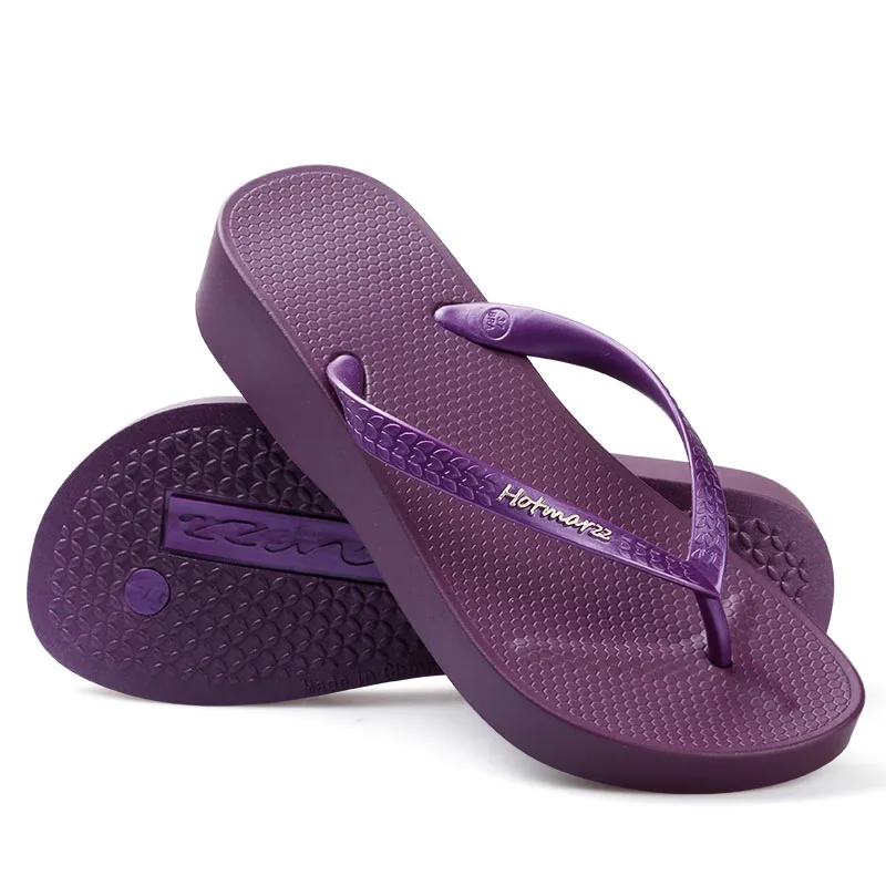 comprar Limpar Estoque Menina Chinelos de Praia Seaside Grosso Inclinação Rosa Flip Flops Mulheres Macio Vestindo Fora Da Aleta Casuais Chinelos Sandálias