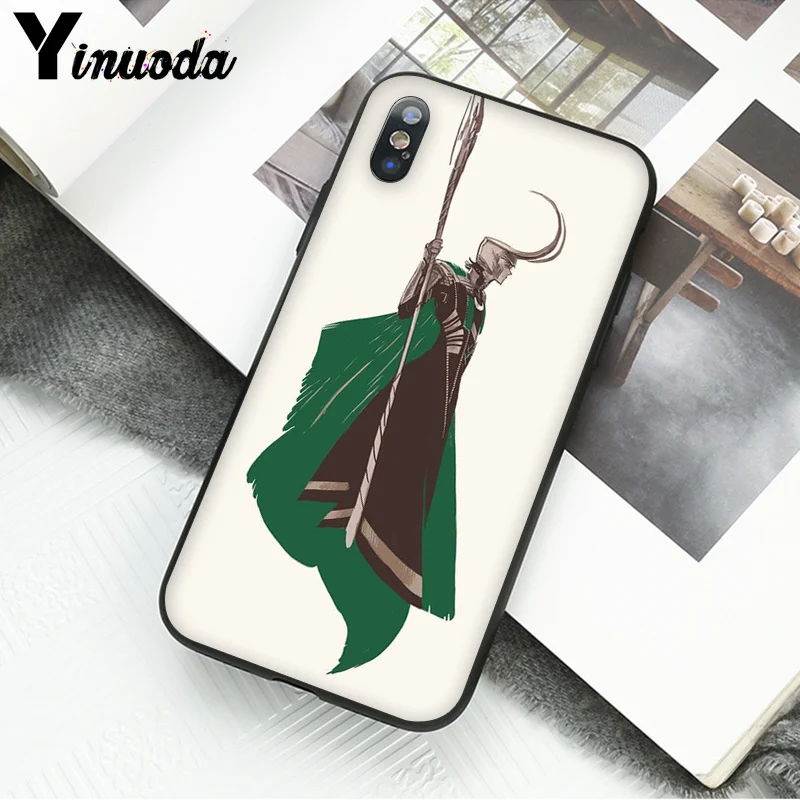 Yinuoda Marvel Hero Loki ТПУ черный чехол для телефона чехол для Apple iPhone 8 7 6 6S Plus X XS MAX 5 5S SE XR Чехол для мобильного телефона s