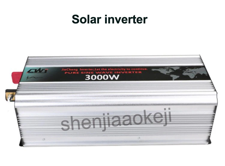 Чистая синусоида солнечный инвертор DC12V 24 V к переменному току 110 V 220 V Алюминий сплав интеллигентая(ый) Солнечные инверторы с цифровым дисплеем