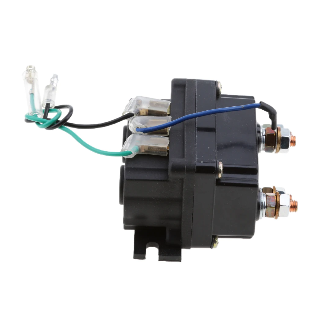 12V Sealed  Electronic Winch Relay Contactor Solenoid Universal Part for ATV UTV Truck Car Auto Black 80mm*7.5mm*40.5mm