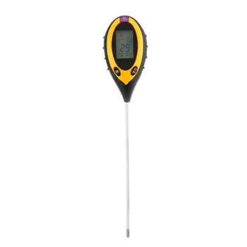 

Soil Tester LCD Display 4 In 1 PH Meter Temperature Moisture Humidity Sunlight Tester For Agriculture Plants Flowers