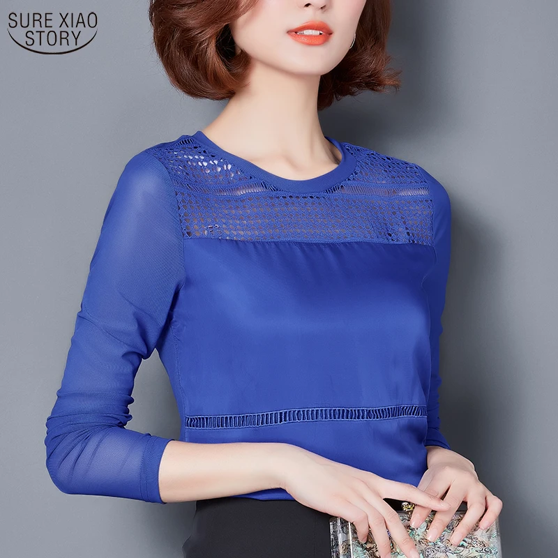 

New Arrival2019 Spring and Autumn Fashion Women Tops Female Pure Color Female Blouse Plus Size Long Sleeve Casual Shirt 812D 30