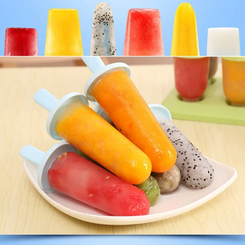 6 морозильник льда поп-мейкер плесень фруктовый десерт Мороженое Замороженные хлопки торт лечит кухонные инструменты