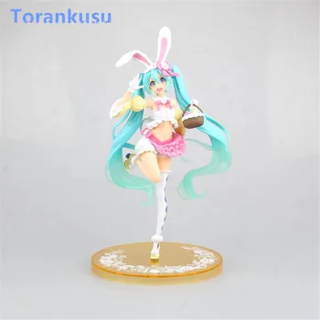 

Anime Hatsune Miku Action Figure Four Seasons Bunny Ears Spring Ver Figurine PVC Kawaii Toys Kids Gift Model Doll Vocaloid PG