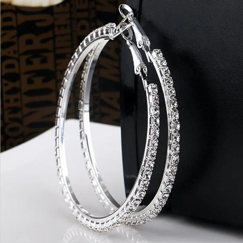 Модные круглые серьги для женщин, полированные серьги-кольца, серьги из кубического циркония, ювелирные изделия для свадебной вечеринки