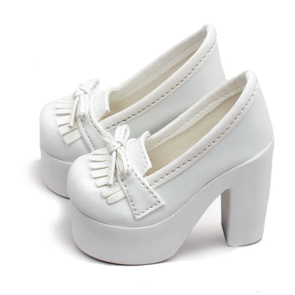

[wamami] 55# White 1/4 MSD DOD BJD Dollfie High-Heels Synthetic Leather Shoes