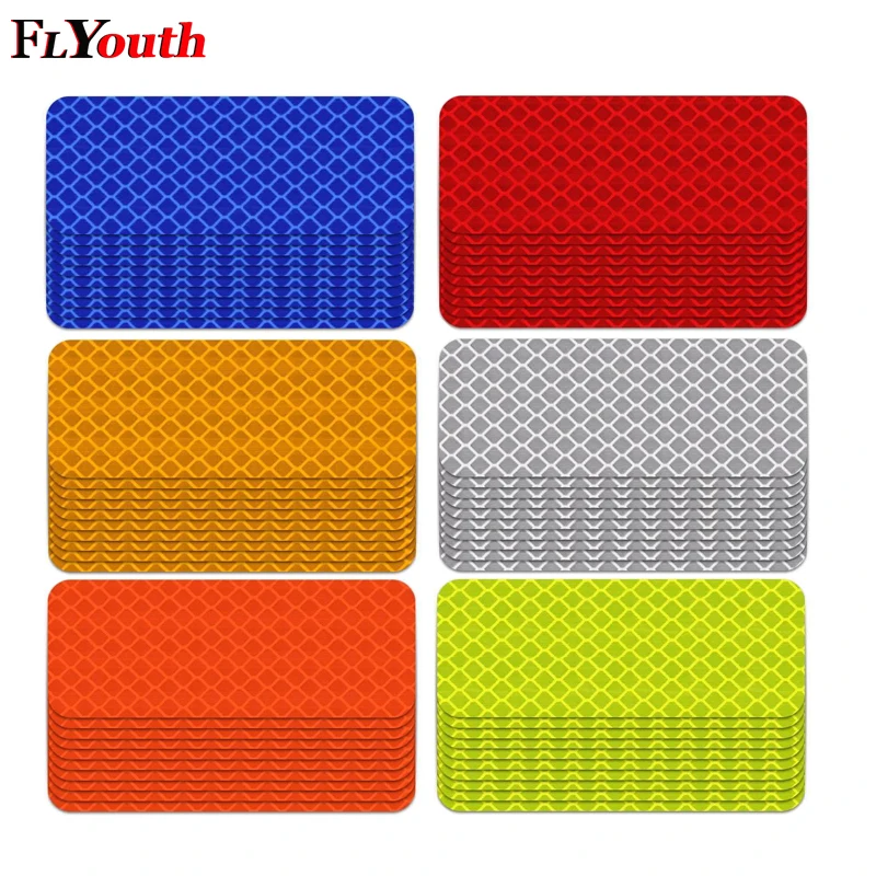 

10Pcs 3X8cm Reflective Warning Strip Tape For Volvo XC90 S60 XC60 V70 S80 S40 V40 V50 XC70 V60 C30 850 C70 Car Reflector Sticker