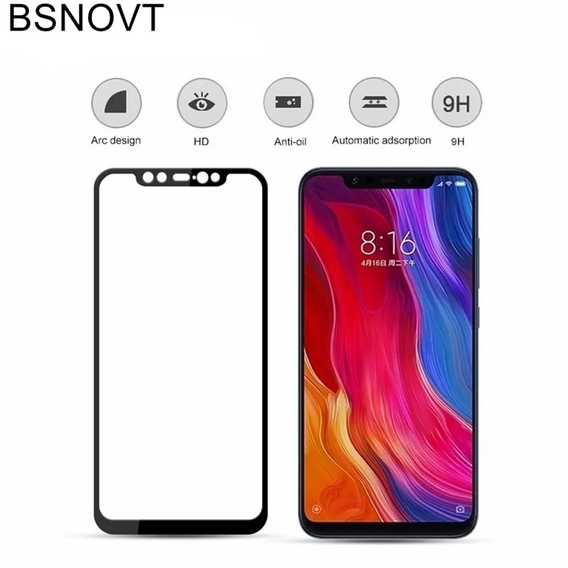 2 шт Защита экрана для Xiaomi Mi 8 Pro стекло закаленное Полное покрытие стеклянная
