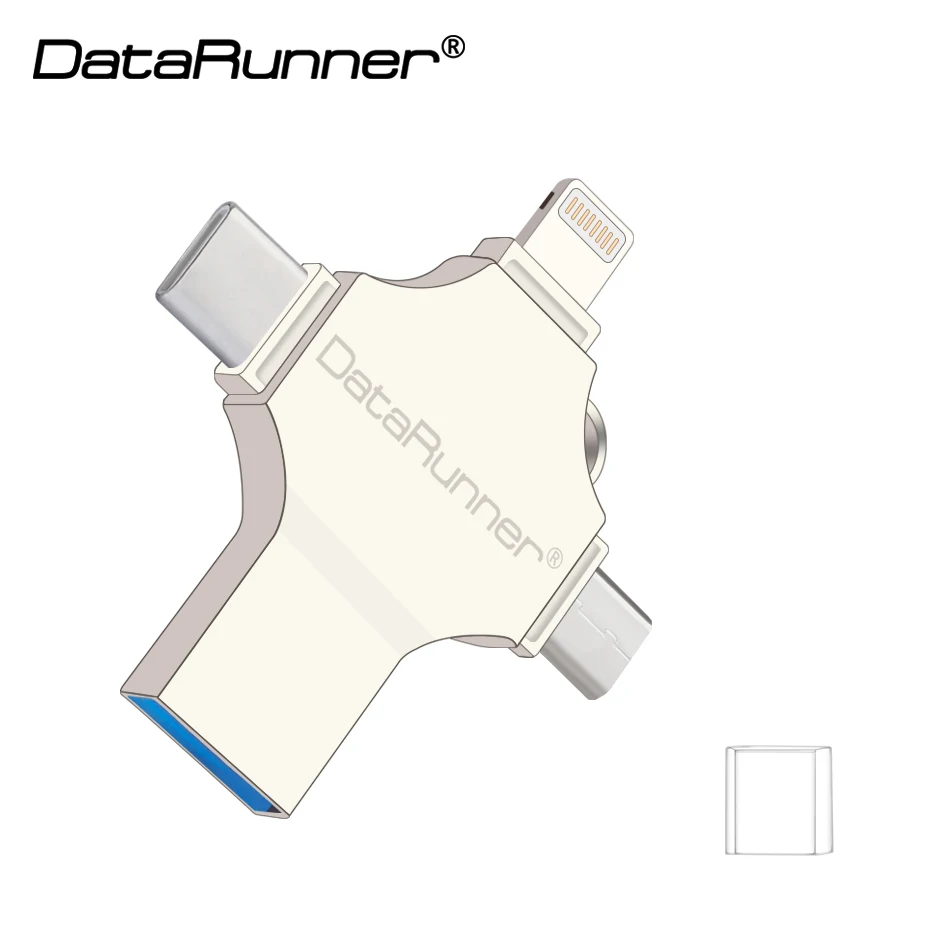 Usb флеш накопитель DataRunner OTG 4 в 1 128 ГБ флешка 3 0 16 32 64 0|USB флэш-накопители| |
