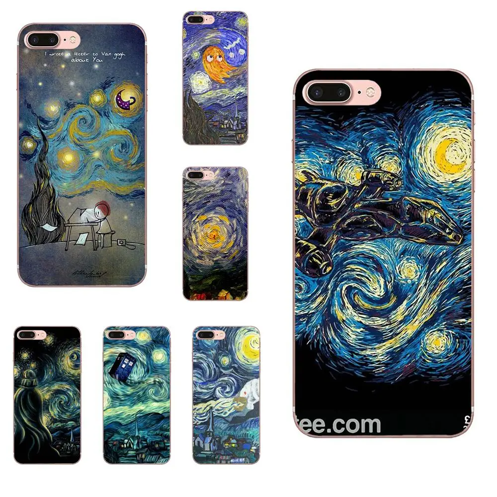 

TPU Cell Case For LG G2 G3 G4 G5 G6 G7 K4 K7 K8 K10 K12 K40 Mini Plus Stylus ThinQ 2016 2017 2018 Cool Van Gogh Funny Star Sky