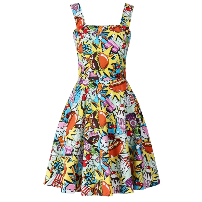 Graffiti Gedrukt Jurken Veelkleurige Hippie Stijl voor Party Zomer Herfst Dameskleding Vintage Gemodificeerde Mouwloze style|print dresssleeveless dress - AliExpress