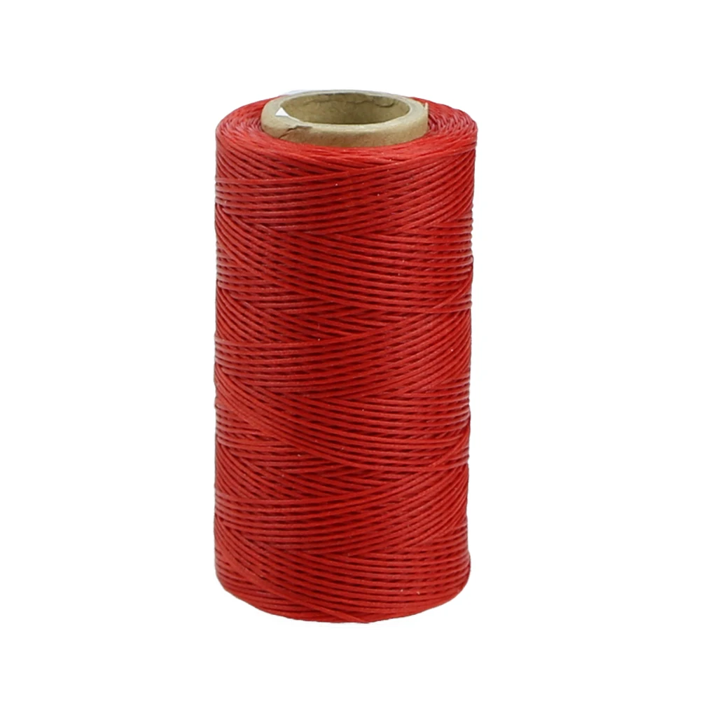 260 м искусственная кожа швейная вощеная нить 1 мм для зубила шило обивка обуви багажный набор - Цвет: Красный
