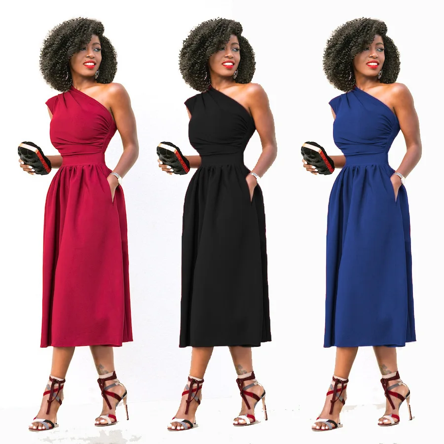 

Elegant one shoulder bodycon dress Slim long sleeve evening party club white dress Women autumn winter black sexy dress