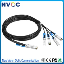 100G QSFP28 медный кабель прямого подключения, QSFP28-4SFP 100G-CU2M 30AWG 2 м пассивный медный кабель прямого подключения Twinax DAC