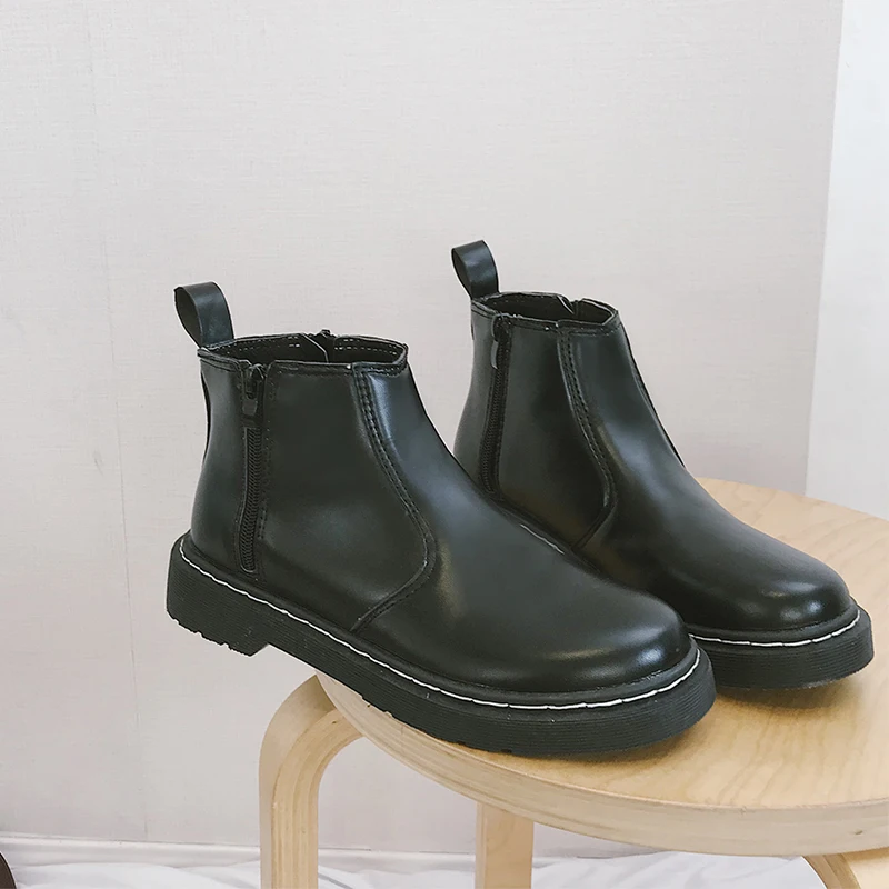 

Ankle Boots Women Winter Women Boots 2019 New Fashion Black Boots Ladies Soft Leather Boots Punk Boots Platform Boots Women