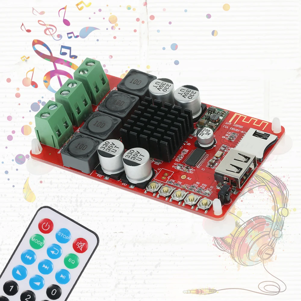 Tpa3116 2 50w Bluetooth 4 0 Audio Receiver Board Wireless Power Amplifier Board Stereo Amplifier Tpa3116 2 50w Bluetooth 4 0 Audio Receiver Board Wireless Power Amplifier Board Stereo Amplifier