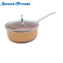 Подсластители антипригарная медная посуда с керамическим покрытием Кастрюля с индукцией совместима и мыть в посудомоечной машине печь безопасная Бестселлер
