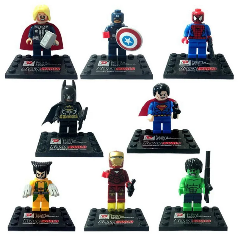 MARVEL SUPER HEROES 3 FIGURE SET BUILDABLES Spider-Man Hulk Iron Man SUPERHEROES