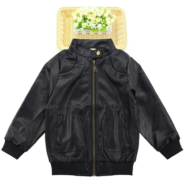 Baby Boys Leather Jacket Kids Coats Children Spring Jackets Boys Casual