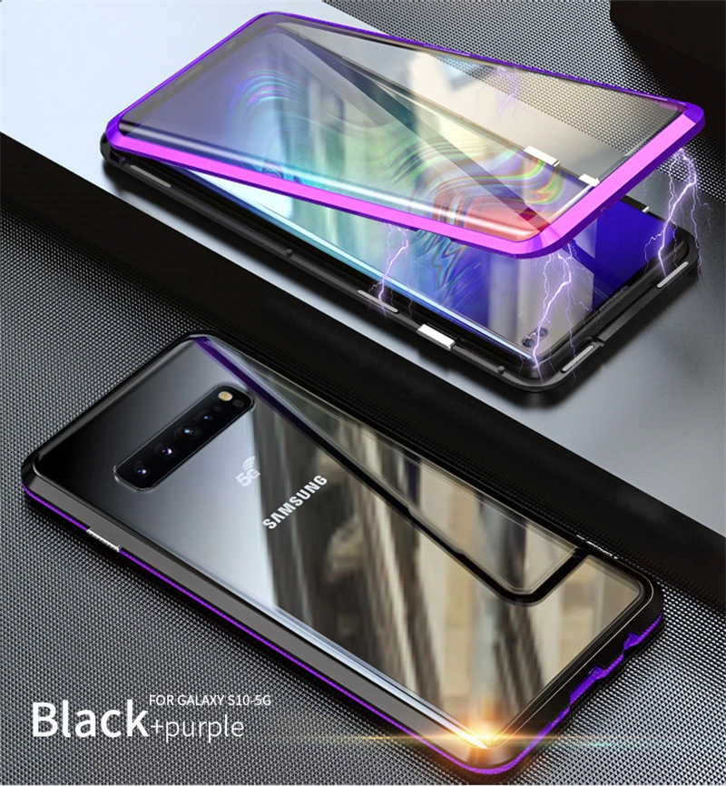 Front Glass Full 360 Case For Samsung Galaxy S9 S8 Plus S Note 9 8 Note8 Note9 S9Plus Magnetic Bumper Samsung S9Plus Case S8Plus