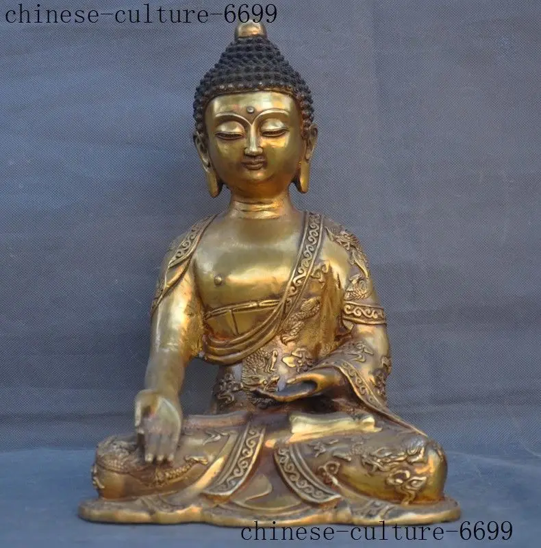

christmas Marked old Tibetan Buddhism bronze Gilt Sakyamuni Shakyamuni Tathagata statue