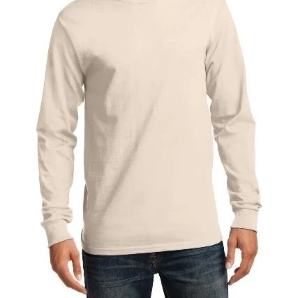 Port & Company PC61LS Mens Long Sleeve Essential Tees Natural - Extra Large (1)