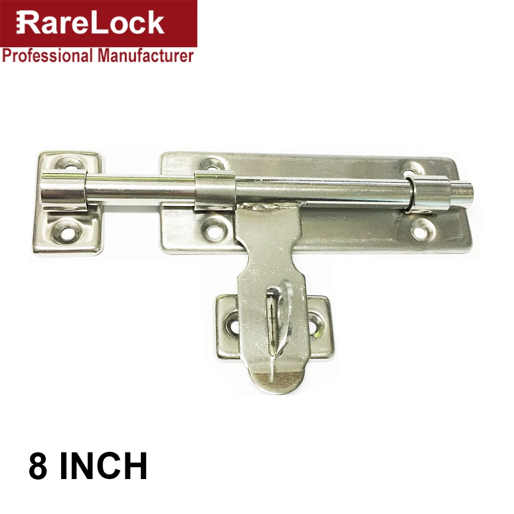 

Rarelock Christmas Supplies Stainless Latch Door Lock Bolt for Interior Doors Cabinets Home Bathroom DIY Furniture Hardware b