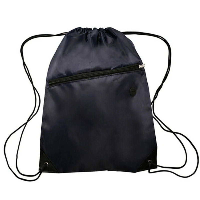 New Simple Style Portable Solid Color Travel Fold Mini Shoulder Bags Casual Drawstring Backpack