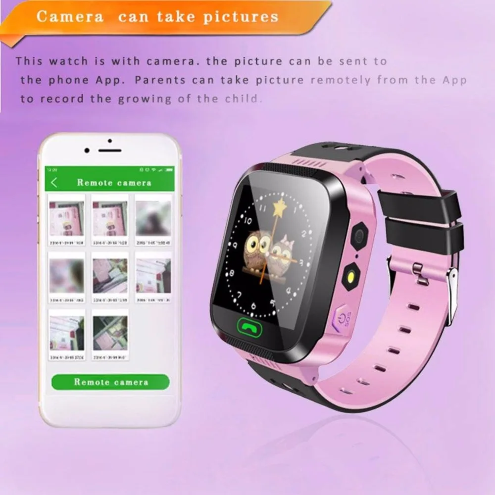 2018 Children Kids Study Play Digital Wrist Wristwatch Touch Screen Smart Watch Outdoor Tracker Position Location SOS Watch