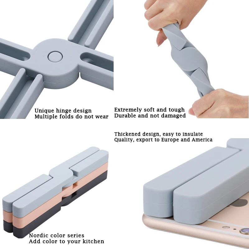 Hifuar 1 шт. силиконовый откидной коврик кухонный нескользящий горшок держатель крест Горячие колодки коврик термостойкая сушильная стойка подстилка