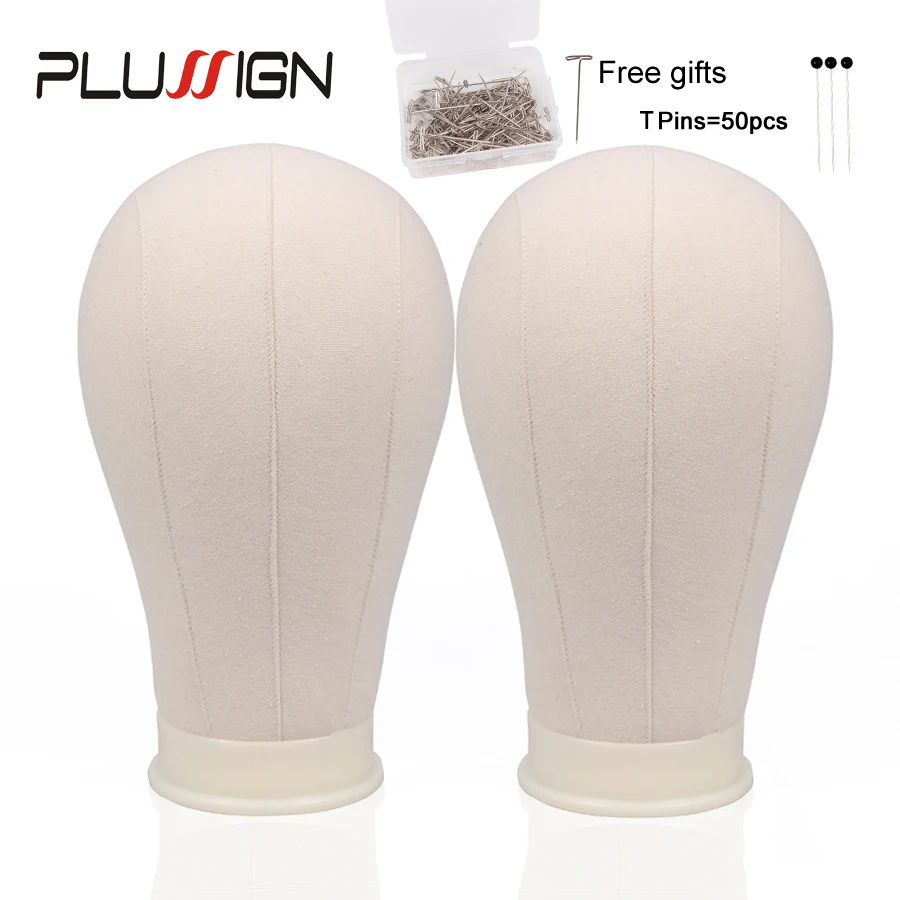 

Quality Mannequin Head Canvas Block Head For Wig Making 21 22 23 24 25 Inch Training Head With Stand Clamp Blocking Pins