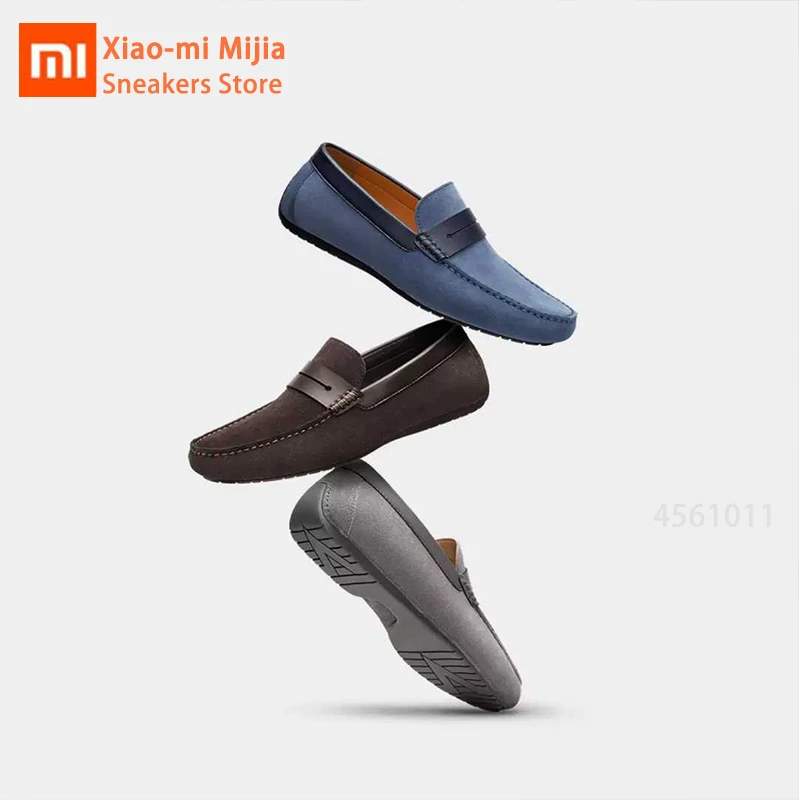 Xiaomi Mijia/мужская повседневная замшевая удобная мягкая легкая прогулочная обувь для отдыха на плоской подошве; сезон весна-осень