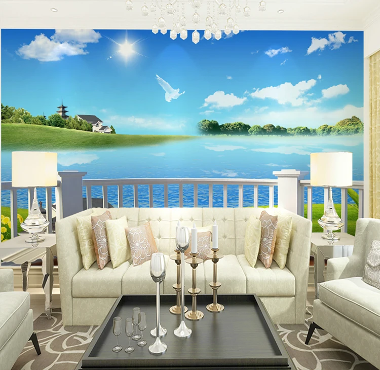 EMS Free Shipping CUSTOMIZED 10 Square Meters 3D Wallpaper Mural Living