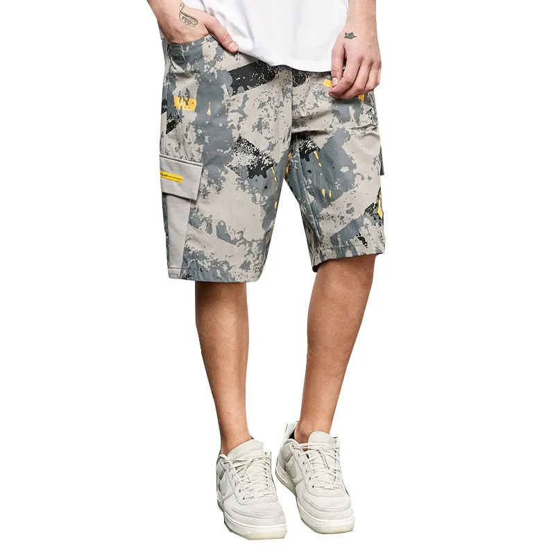 Камуфляжные карго шорты мужские Летние Новые камуфляжные брюки повседневные пляжные хип-хоп штаны с карманами повседневные шорты Уличная S6T6