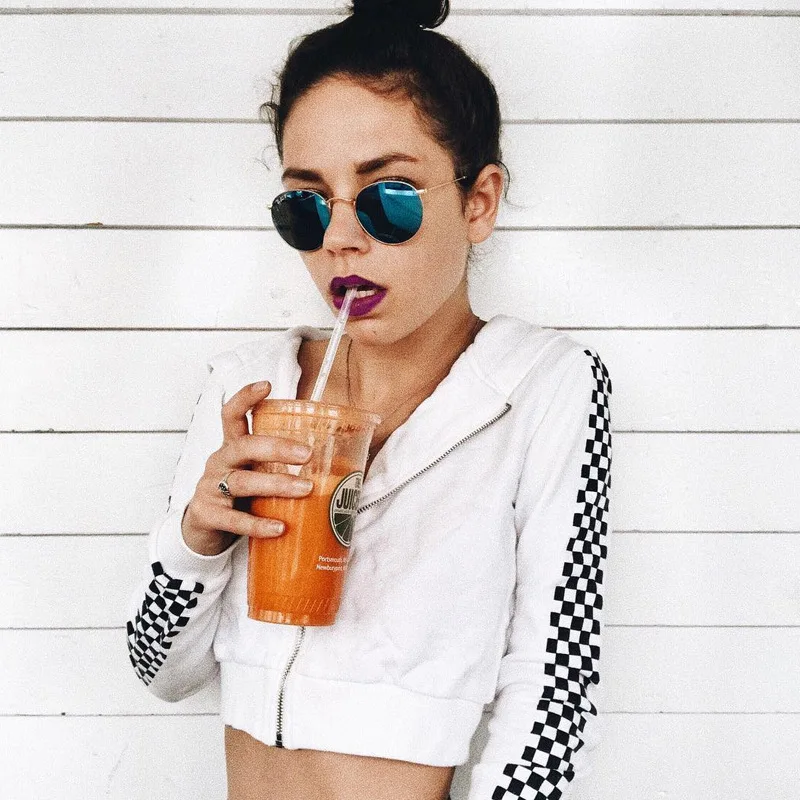 

Hooded Patchwork Block Checkerboard Plaid Long Sleeve Zipper Sweatshirt Harajuku Streetwear 2019 Hoodies Crop Top Short Cropped