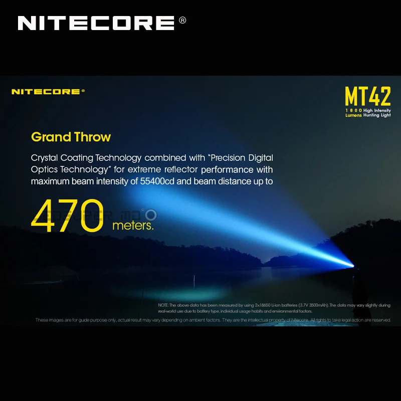 Многоцелевая серия Nitecore MT42 CREE XHP35 HD светодиодный фонарик 1800 lumen высокой