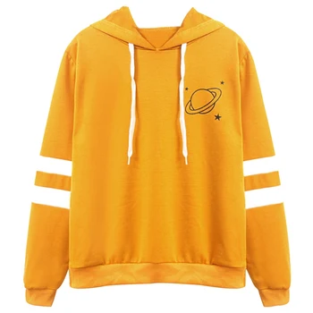 

Printed Planet Coat Female Spring Fashion Moletom Feminino Long Sleeve Sweatshirt Hoodie Causal Tops Hoodies Women