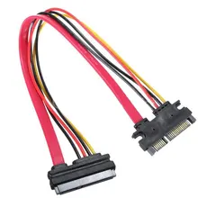 30CM New 22 Pin Male to Female 7 15 pin SATA Data Power Combo Extension Cable