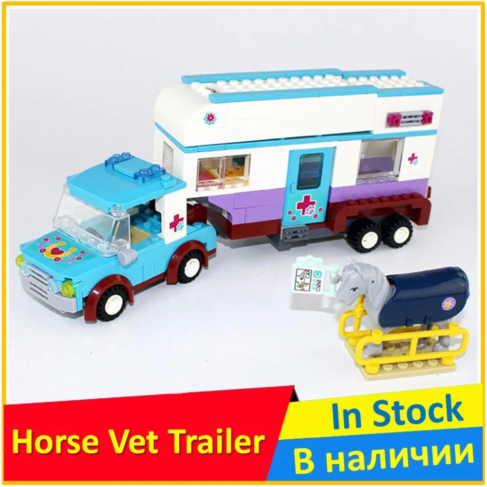 Horse Vet Trailer 41125 Building Blocks Model Educational Toys For Children BELA 10561 Compatible legoed Friends Bricks Figure