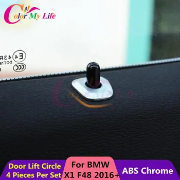 

Color My Life 4 Pcs ABS Chrome Car Door Lock Lift Button Circle Cover Trim Sticker for BMW X1 F48 2016 2017 2018 Car Accessories