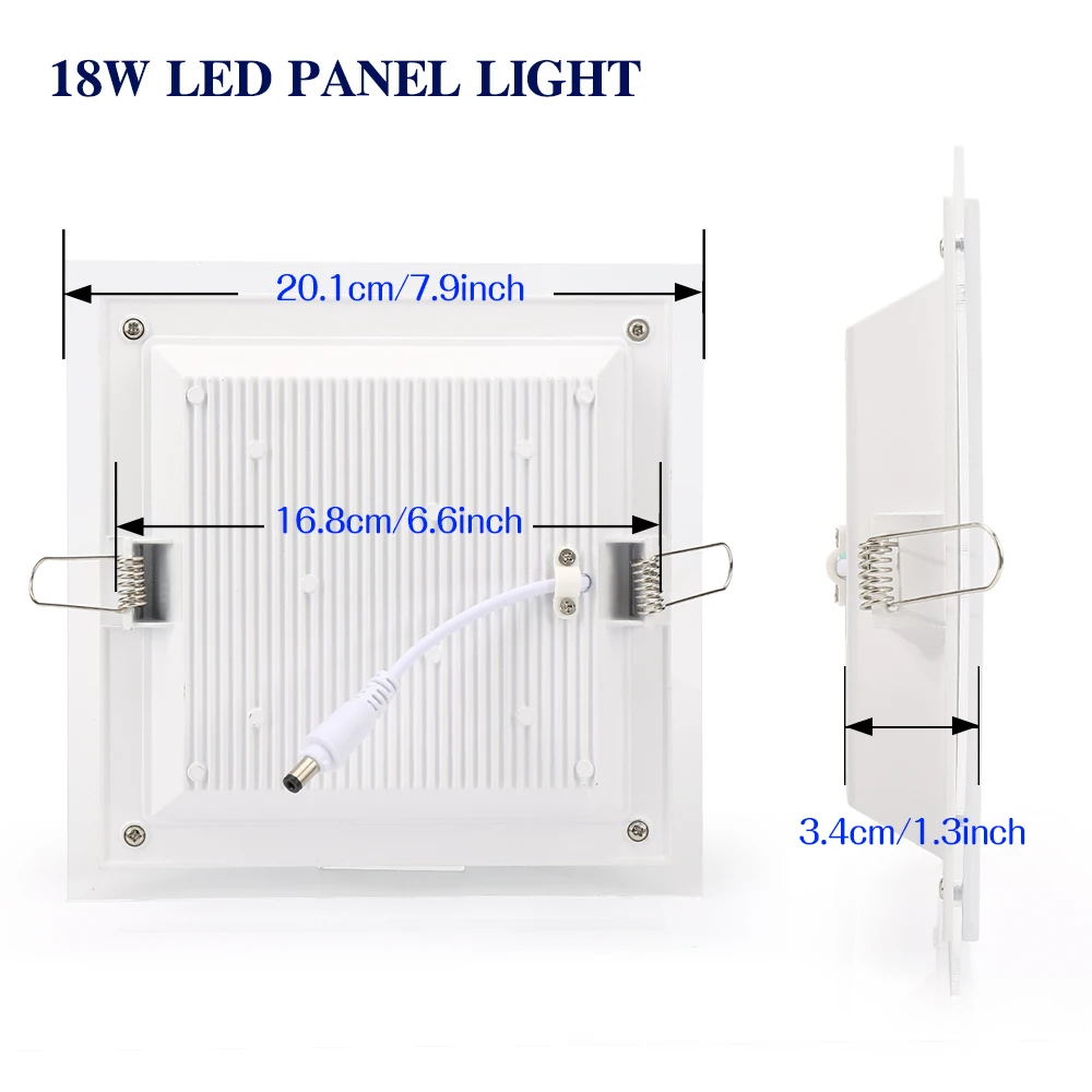 Квадратный светодиодный Панель свет 10 W 15 W 25 W диммируемая Светодиодная лампа Стекло встраиваемый светильник потолочный лампы лампада luce